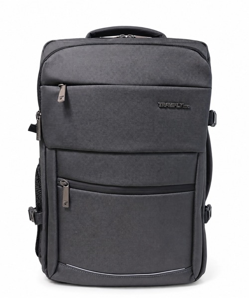 Travel Time(トラベルタイム)の「【TRAVEL TIME 】PC収納・USBポート付き・大容量 3WAYスクエアビジネスバッグ ビジネスリュック 通勤・出張 ユニセックス A4対応 キャリーオン対応(ビジネスバッグ・レディース・グレー/ネイビー・FREE)」の2枚目の写真