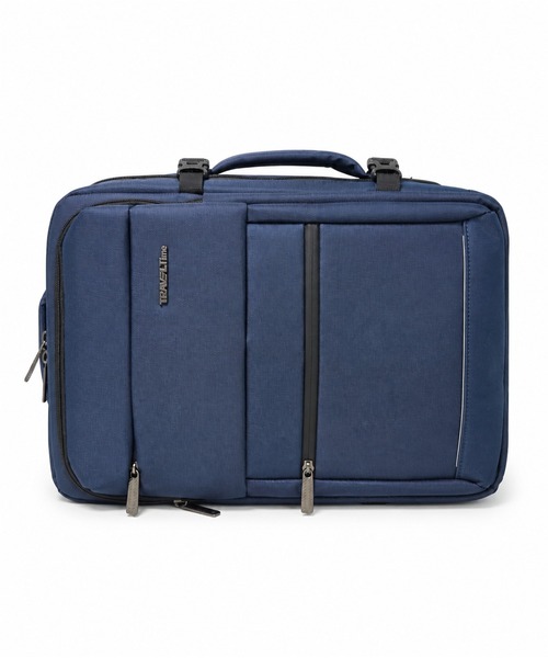 Travel Time(トラベルタイム)の「【TRAVEL TIME 】PC収納・USBポート付き・大容量 3WAYスクエアビジネスバッグ ビジネスリュック 通勤・出張 ユニセックス A4対応 キャリーオン対応(ビジネスバッグ・レディース・グレー/ネイビー・FREE)」の5枚目の写真