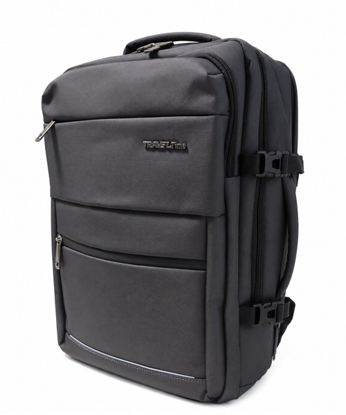 Travel Time(トラベルタイム)の「【TRAVEL TIME 】PC収納・USBポート付き・大容量 3WAYスクエアビジネスバッグ ビジネスリュック 通勤・出張 ユニセックス A4対応 キャリーオン対応(ビジネスバッグ・レディース・グレー/ネイビー・FREE)」の6枚目の写真