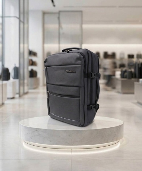Travel Time(トラベルタイム)の「【TRAVEL TIME 】PC収納・USBポート付き・大容量 3WAYスクエアビジネスバッグ ビジネスリュック 通勤・出張 ユニセックス A4対応 キャリーオン対応(ビジネスバッグ・レディース・グレー/ネイビー・FREE)」の20枚目の写真