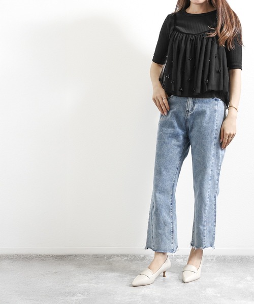 SOROTTO（ソロット）の「ポインテッドトゥのミドルヒールローファーパンプス（パンプス・レディース・ブラック/アイボリー・24.5cm/24.0cm/23.5cm/23.0cm/22.5cm）」の16枚目の写真