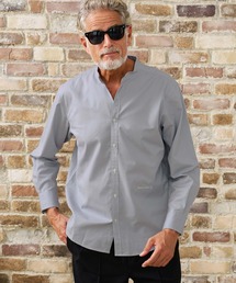 Maison code 13（メゾンコードサーティーン）の「ms6618- Band Collar Long Sleeve Shirt バンドカラーシャツ(M26W-28)（シャツ/ブラウス）」