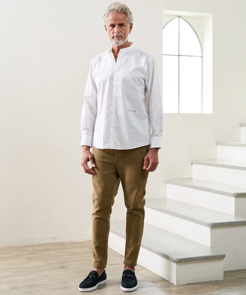Maison code 13(メゾンコードサーティーン)の「ms6618- Band Collar Long Sleeve Shirt バンドカラーシャツ(M26W-28)(シャツ/ブラウス・メンズ・ネイビー/ホワイト/グレー・S/M/L/XL)」の6枚目の写真