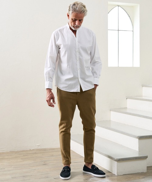 Maison code 13(メゾンコードサーティーン)の「ms6618- Band Collar Long Sleeve Shirt バンドカラーシャツ(M26W-28)(シャツ/ブラウス・メンズ・ネイビー/ホワイト/グレー・S/M/L/XL)」の7枚目の写真