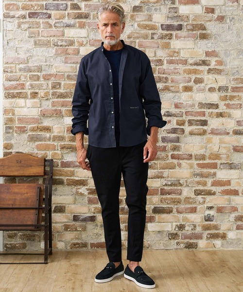 Maison code 13(メゾンコードサーティーン)の「ms6618- Band Collar Long Sleeve Shirt バンドカラーシャツ(M26W-28)(シャツ/ブラウス・メンズ・ネイビー/ホワイト/グレー・S/M/L/XL)」の10枚目の写真