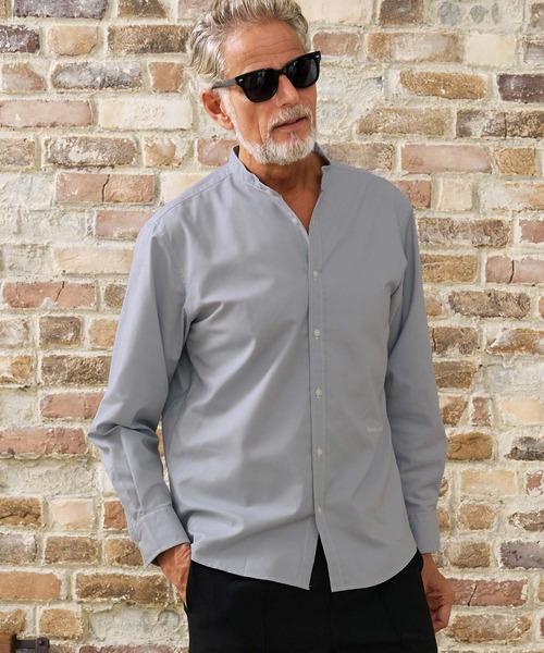 Maison code 13(メゾンコードサーティーン)の「ms6618- Band Collar Long Sleeve Shirt バンドカラーシャツ(M26W-28)(シャツ/ブラウス・メンズ・ネイビー/ホワイト/グレー・S/M/L/XL)」の12枚目の写真