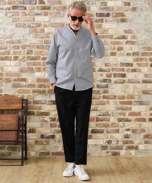 Maison code 13(メゾンコードサーティーン)の「ms6618- Band Collar Long Sleeve Shirt バンドカラーシャツ(M26W-28)(シャツ/ブラウス・メンズ・ネイビー/ホワイト/グレー・S/M/L/XL)」の15枚目の写真