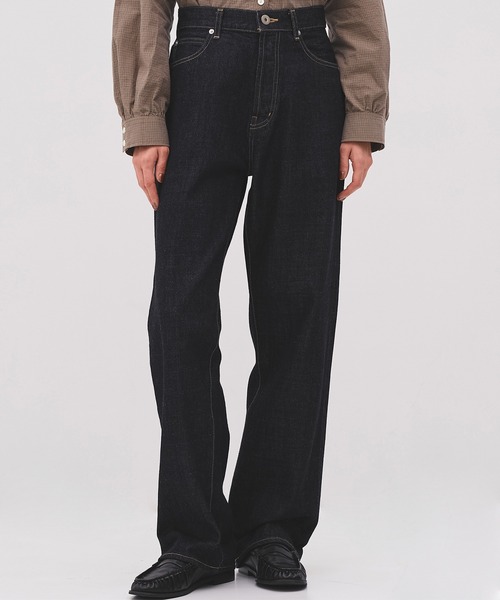 PUBLIC TOKYO(パブリックトウキョウ)の「【26年秋の新作】PUBLICDENIM LIGHT STRAIGHT/セルビッチストレートデニム(デニムパンツ・レディース・ダークインディゴブルー・1/2/3)」の5枚目の写真