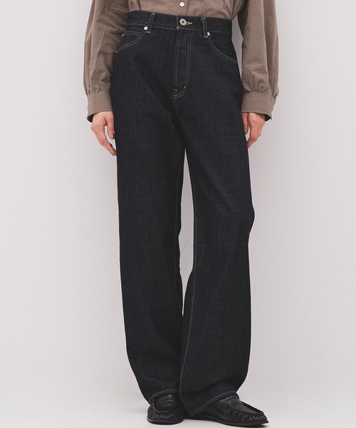 PUBLIC TOKYO(パブリックトウキョウ)の「【26年秋の新作】PUBLICDENIM LIGHT STRAIGHT/セルビッチストレートデニム(デニムパンツ・レディース・ダークインディゴブルー・1/2/3)」の6枚目の写真
