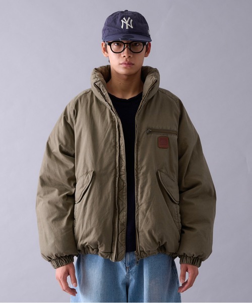Perushu（ペルーシュ）の「ライトダック中綿ボリュームスタンドネックブルゾン（ブルゾン・メンズ・ベージュ/ブラック/ボルドー/カーキ・SMALL/LARGE/MEDIUM）」の22枚目の写真