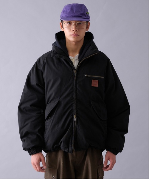 Perushu（ペルーシュ）の「ライトダック中綿ボリュームスタンドネックブルゾン（ブルゾン・メンズ・ベージュ/ブラック/ボルドー/カーキ・SMALL/LARGE/MEDIUM）」の5枚目の写真