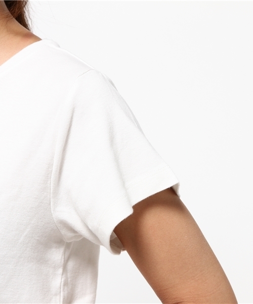 MOUSSY（マウジー）の「WORLD MICKEY TEE（Tシャツ/カットソー・レディース・ピンク/ホワイト/トップグレー・FREE）」の8枚目の写真