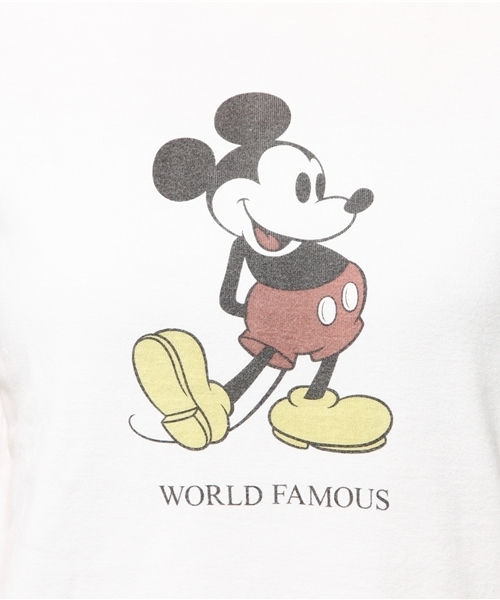 MOUSSY（マウジー）の「WORLD MICKEY TEE（Tシャツ/カットソー・レディース・ピンク/ホワイト/トップグレー・FREE）」の9枚目の写真