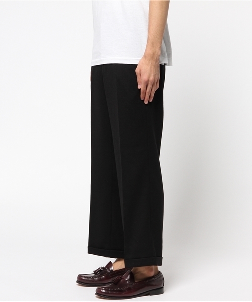 LOVELESS（ラブレス）の「【LOVELESS】MENS ウールカルゼワイドパンツ（スラックス・メンズ・ブラック・79/82/73/76）」の2枚目の写真