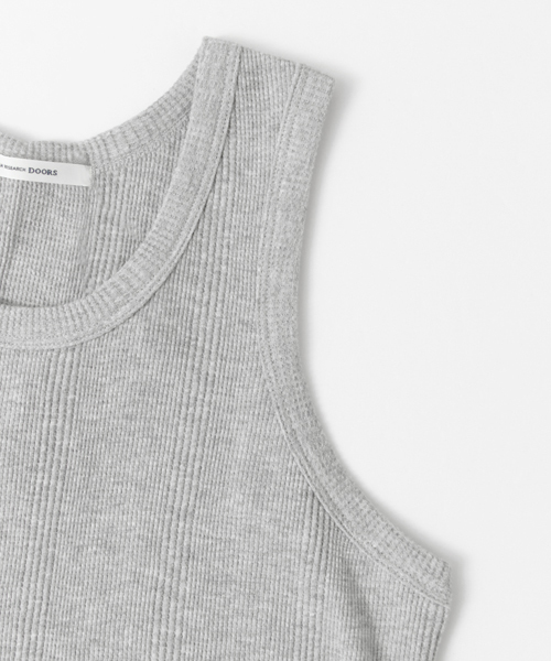URBAN RESEARCH DOORS MENS（アーバンリサーチ ドアーズ メンズ）の「DOORS 針ヌキワッフルT/T（タンクトップ・メンズ・ホワイト/ネイビー/グレー・38/40）」の5枚目の写真