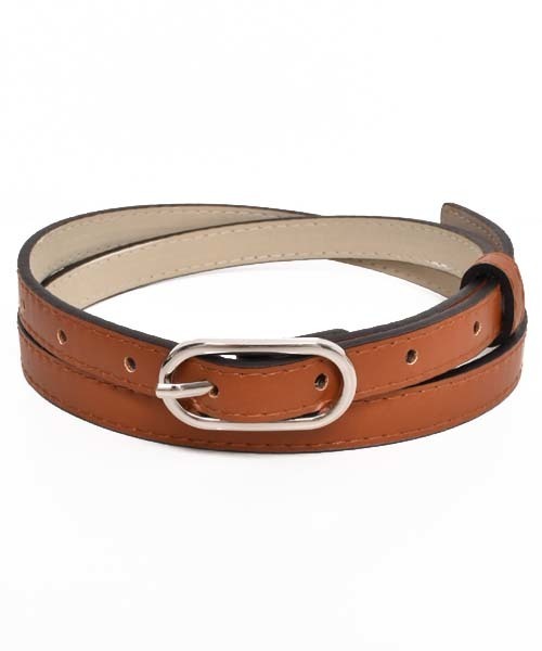 VIBGYOR Women（ヴィブジョー　ウィメン）の「合成皮革 細ベルト（ベルト・レディース・ブラック/グレー/ベージュ/キャメル/ライトピンク/A/B/C/D/E/ブラウン・FREE）」の10枚目の写真