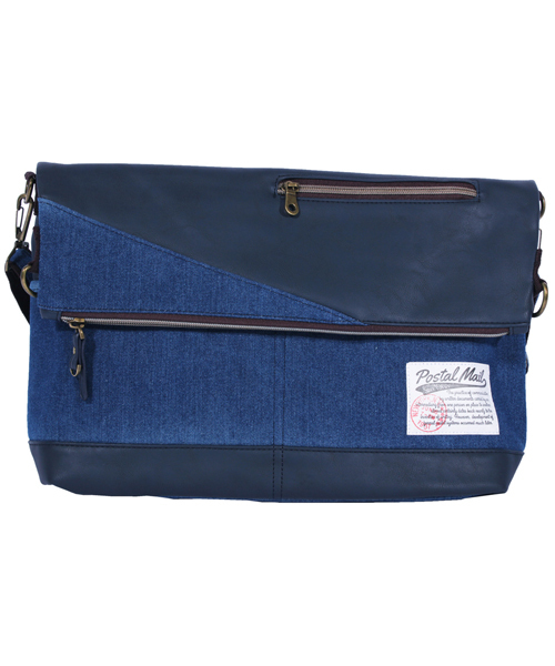 8(eight)(エイト)の「PUレザー メッセンジャーバッグ クラッチバッグ にもなる(メッセンジャーバッグ・メンズ・ネイビー/ブルー/キャメル/ブラック/インディゴブルー/カモフラージュ・FREE)」の1枚目の写真