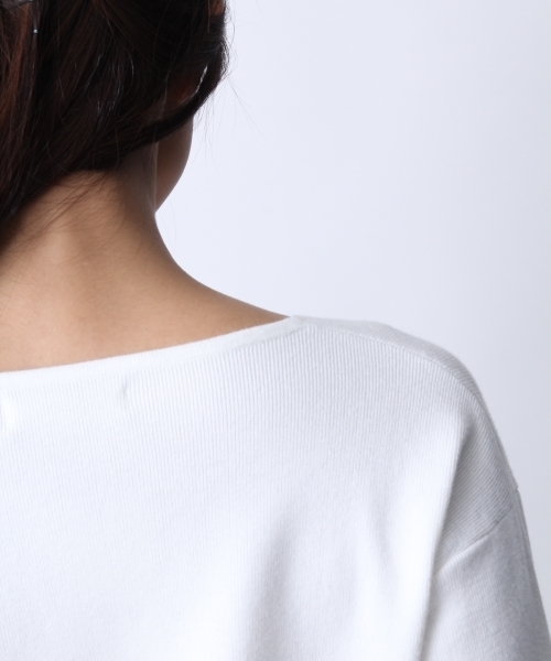 Andemiu（アンデミュウ）の「サイドレースＵＰニット747880（ニット/セーター・レディース・グレー/ピンク/ホワイト・FREE）」の9枚目の写真