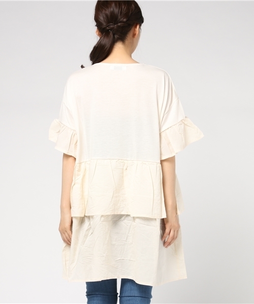 LOWRYS FARM(ローリーズファーム)の「フリルワンピース 760697 (ワンピース・レディース・アイボリー/ブラック/マスタード・LARGE/MEDIUM)」の16枚目の写真