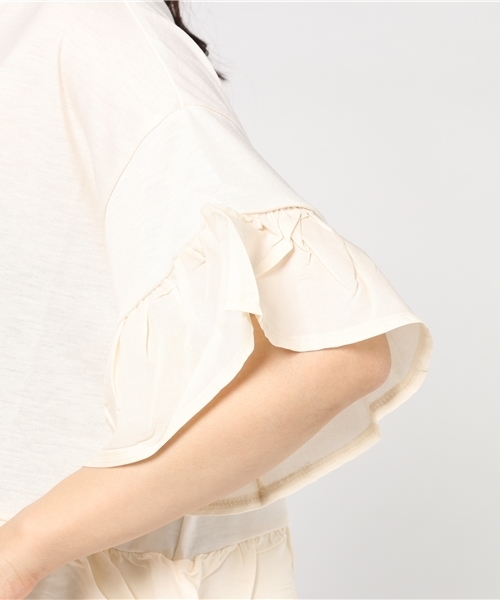 LOWRYS FARM(ローリーズファーム)の「フリルワンピース 760697 (ワンピース・レディース・アイボリー/ブラック/マスタード・LARGE/MEDIUM)」の10枚目の写真