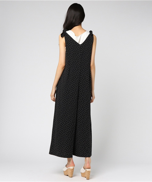 Honeys（ハニーズ）の「肩リボンオールインワン（つなぎ/オールインワン・レディース・ブラック系その他2/ブルー系その他/ブラック系その他・M/L）」の8枚目の写真