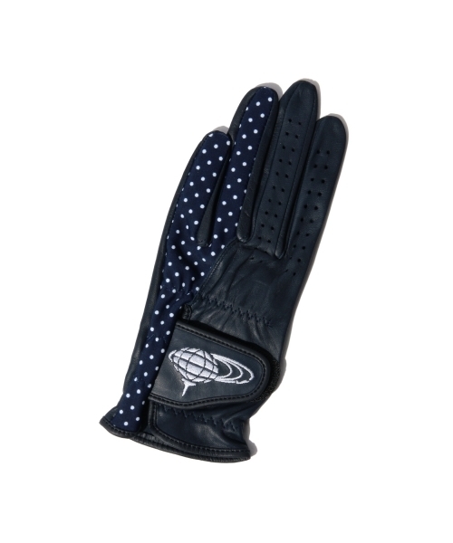 BEAMS GOLF（ビームスゴルフ）の「BEAMS GOLF / ドット ゴルフグローブ（WOMEN'S　左手用）（手袋・レディース・ホワイト/ネイビー・#18/#19/#20）」の4枚目の写真