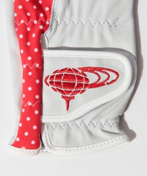 BEAMS GOLF（ビームスゴルフ）の「BEAMS GOLF / ドット ゴルフグローブ（WOMEN'S　左手用）（手袋・レディース・ホワイト/ネイビー・#18/#19/#20）」の6枚目の写真