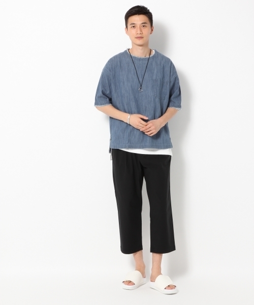 GLOBAL WORK（グローバルワーク）の「ストレッチタックワイドイージー/761184（その他パンツ・メンズ・ライトグリーン/ブラック・MEDIUM/SMALL/LARGE）」の12枚目の写真