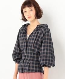 Another Edition | レースアップチェックシャツ(シャツ/ブラウス)