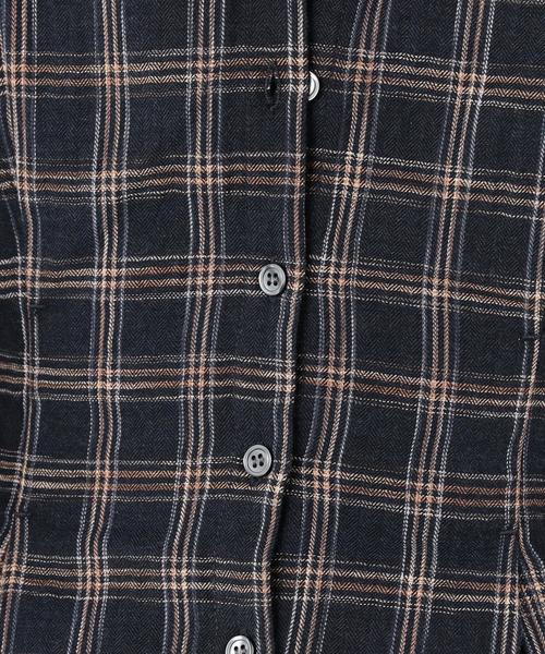 Another Edition（アナザーエディション）の「レースアップチェックシャツ ◆（シャツ/ブラウス・レディース・ワインレッド/ネイビー・FREE）」の13枚目の写真