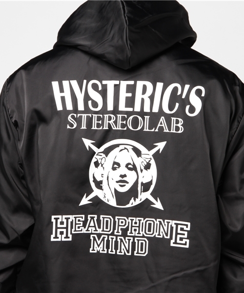 HYSTERIC GLAMOUR（ヒステリックグラマー）の「STEREOLAB pt フーデッドプルオーバーJK（スタジャン・メンズ・ブラック/グリーン/ピンク・SMALL/MEDIUM/LARGE）」の7枚目の写真