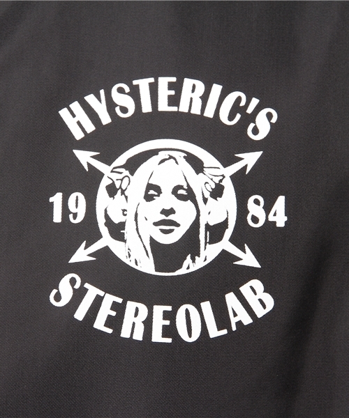 HYSTERIC GLAMOUR（ヒステリックグラマー）の「STEREOLAB pt フーデッドプルオーバーJK（スタジャン・メンズ・ブラック/グリーン/ピンク・SMALL/MEDIUM/LARGE）」の9枚目の写真