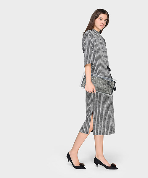 CHARLES & KEITH(チャールズ & キース)の「ポンポンカバードヒール / PUMP COVERED HEELS(パンプス・レディース・ブラック/パープル/グリーン・23cm/25.5cm/22.5cm/23.5cm/24.5cm/25cm)」の11枚目の写真