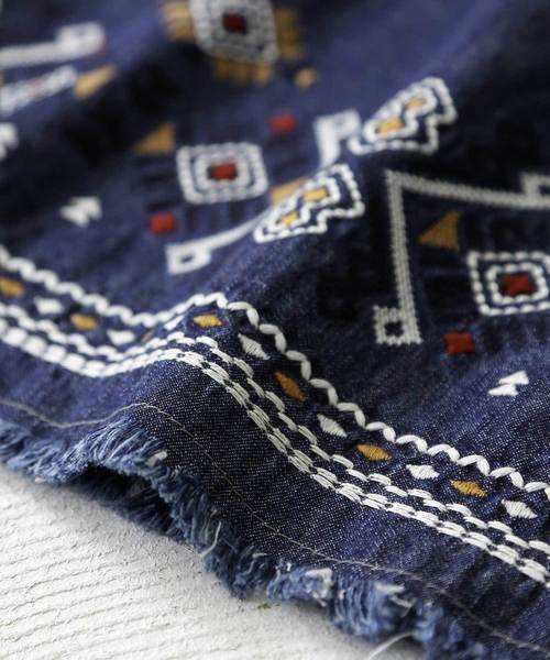 CUBE SUGAR（キューブシュガー）の「6.75オンスデニムイージーギャザーパンツ（その他パンツ・レディース・ネイビー/ブルー/ブルー系その他・M）」の10枚目の写真