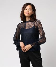 UNITED TOKYO | ハイネックレースブラウス(シャツ/ブラウス)