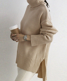 3rdSpring | NANING9(ナンニング)サイドスリットタートルネックセーター(ニット/セーター)