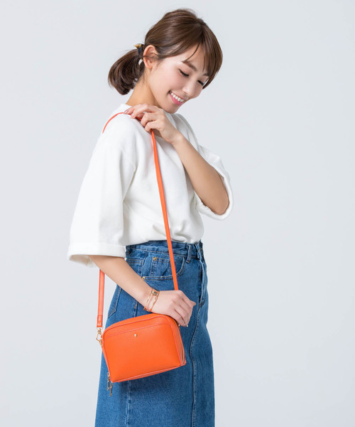 Edit Sheen（エディットシーン）の「シンプルミニポシェット（ショルダーバッグ・レディース・ベージュ/ホワイト/オレンジ・FREE）」の19枚目の写真