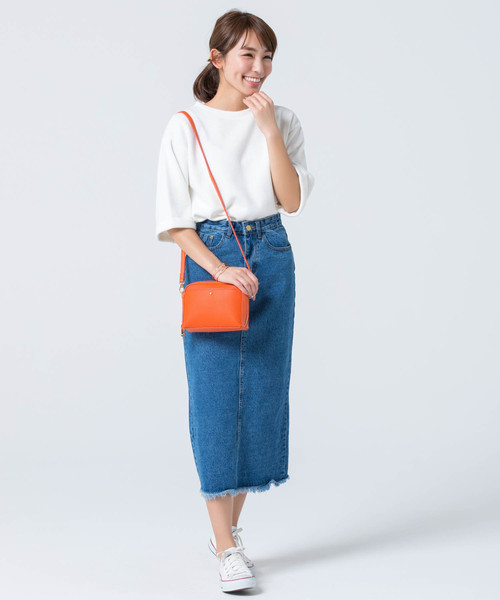 Edit Sheen（エディットシーン）の「シンプルミニポシェット（ショルダーバッグ・レディース・ベージュ/ホワイト/オレンジ・FREE）」の18枚目の写真