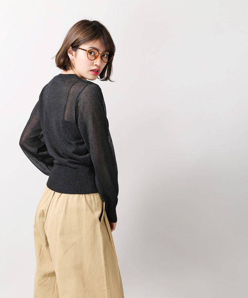 WEGO（ウィゴー）の「WEGO/シースルーニット（ニット/セーター・レディース・オフホワイト/ライトピンク/ブラック・FREE）」の12枚目の写真