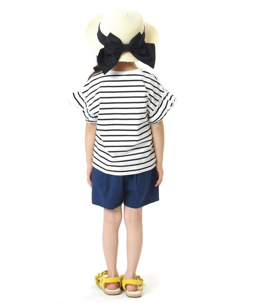 apres les cours（アプレレクール）の「袖フリルＴシャツ（Tシャツ/カットソー・キッズ・オフホワイト/ピンク/グレー/カーキ/その他/イエロー・100/120/90/110/130/140/80）」の8枚目の写真