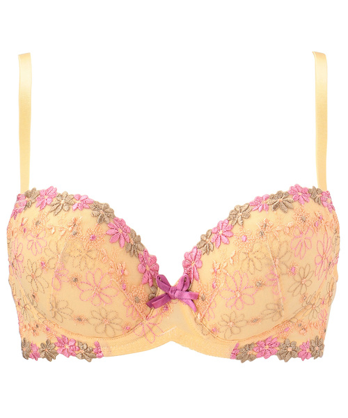 AMOSTYLE BY Triumph(アモスタイルバイトリンプ)の「ポップフラワー ブラ&ショーツセット【B,C,Dカップ】AMSTWHU+Mini 39-55(ブラ&ショーツ・レディース・ホワイト/オレンジ/ブルー・B65/B70/C70/D70/B75/C65/C75/D65/D75)」の3枚目の写真