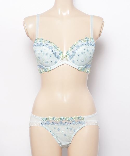 AMOSTYLE BY Triumph(アモスタイルバイトリンプ)の「ポップフラワー ブラ&ショーツセット【B,C,Dカップ】AMSTWHU+Mini 39-55(ブラ&ショーツ・レディース・ホワイト/オレンジ/ブルー・B65/B70/C70/D70/B75/C65/C75/D65/D75)」の7枚目の写真