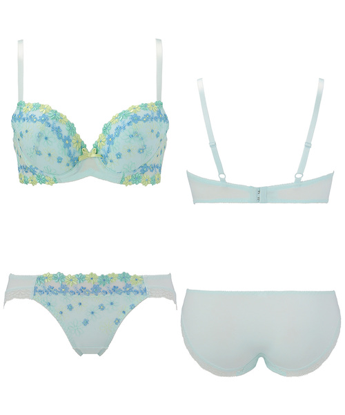 AMOSTYLE BY Triumph(アモスタイルバイトリンプ)の「ポップフラワー ブラ&ショーツセット【B,C,Dカップ】AMSTWHU+Mini 39-55(ブラ&ショーツ・レディース・ホワイト/オレンジ/ブルー・B65/B70/C70/D70/B75/C65/C75/D65/D75)」の10枚目の写真