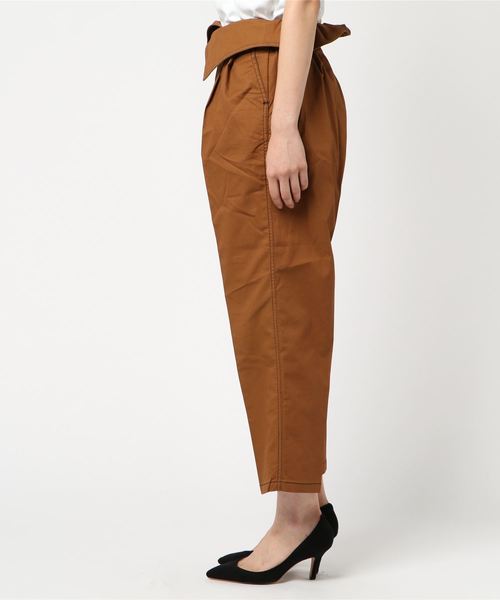 STYLEBLOCK(スタイルブロック)の「綿ツイルハイウエストデザイン2WAYステッチパンツ(その他パンツ・レディース・ブラック/ベージュ/カーキ/キャメル・M)」の5枚目の写真