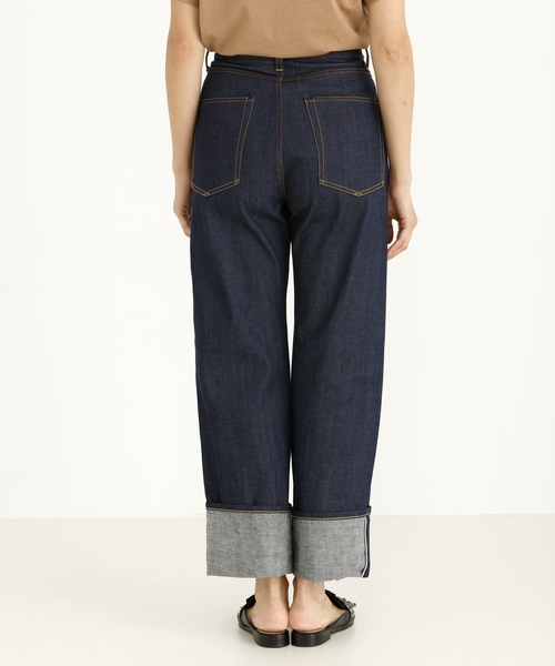 Munich（ミューニック）の「セルビッチデニムストレートパンツ（デニムパンツ・レディース・インディゴブルー・S/M/XS/XXS）」の3枚目の写真