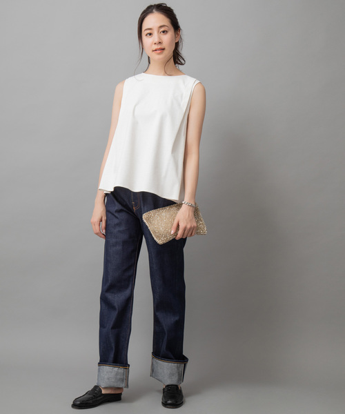 Munich（ミューニック）の「セルビッチデニムストレートパンツ（デニムパンツ・レディース・インディゴブルー・S/M/XS/XXS）」の16枚目の写真