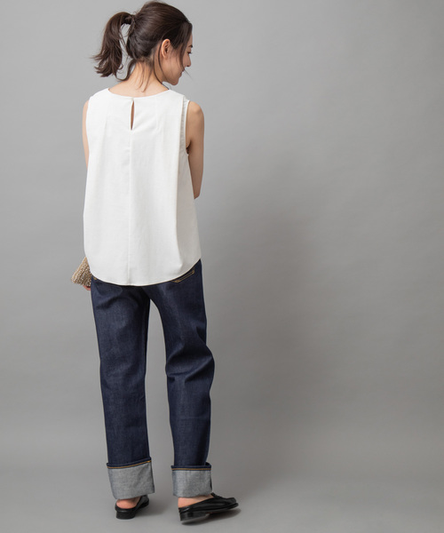 Munich（ミューニック）の「セルビッチデニムストレートパンツ（デニムパンツ・レディース・インディゴブルー・S/M/XS/XXS）」の13枚目の写真