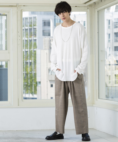 WEGO（ウィゴー）の「WEGO/ワッフルラウンドカットソー（Tシャツ/カットソー・メンズ・カーキ/ホワイト/ワイン/ホワイト系その他5/ブラック・LARGE/SMALL/MEDIUM）」の21枚目の写真