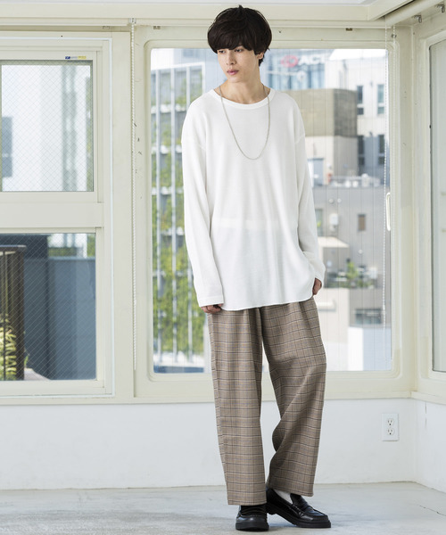 WEGO（ウィゴー）の「WEGO/ワッフルラウンドカットソー（Tシャツ/カットソー・メンズ・カーキ/ホワイト/ワイン/ホワイト系その他5/ブラック・LARGE/SMALL/MEDIUM）」の20枚目の写真