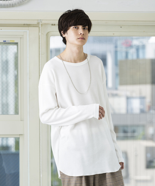 WEGO（ウィゴー）の「WEGO/ワッフルラウンドカットソー（Tシャツ/カットソー・メンズ・カーキ/ホワイト/ワイン/ホワイト系その他5/ブラック・LARGE/SMALL/MEDIUM）」の17枚目の写真